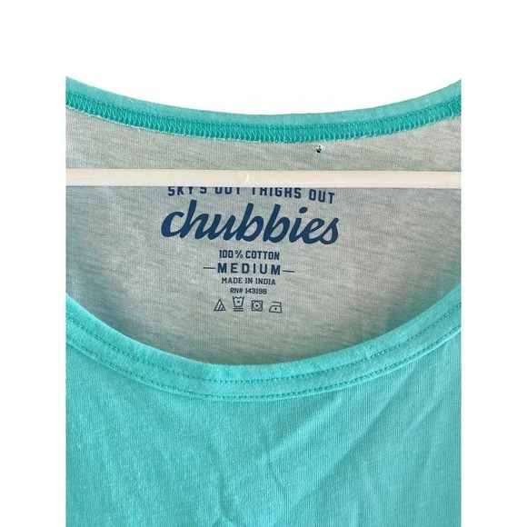 Chubbies Women's Blue Sleeveless Scoop Neck Jersey Tank Size Medium - Picture 4 of 4